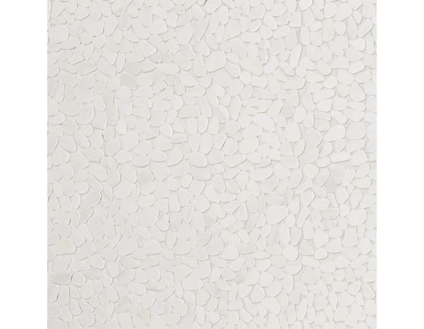 Plaque de galets ronds plats ivoire L.31,5 x l.31,5 cm - GoodHome - Brico Dépôt