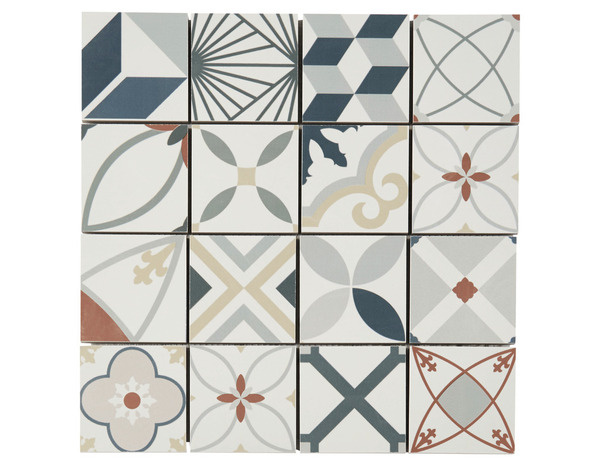 Mosaïque "Hydrolic" muticolore - l. 30 x L. 30 cm - GoodHome - Brico Dépôt