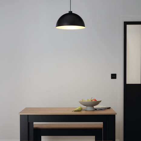 Suspension noir "Songor" Ø38 cm - GoodHome - Brico Dépôt