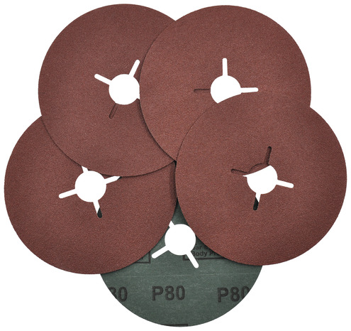 Lot de 5 disques de ponçage 125 mm, grain 80 - Universal - Brico Dépôt