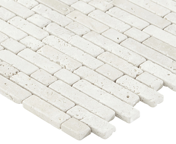 Mosaïque Travertin pierre naturelle beige - l. 30,5 x L. 31 cm - GoodHome - Brico Dépôt
