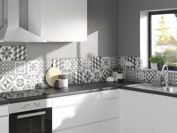 Décor mural "Konkrete" mix gris - l. 20 x L. 20 cm - Colours - Brico Dépôt