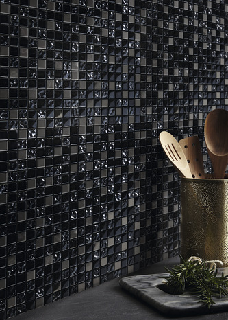 Mosaïque "Milaino" noir - l. 30 x L. 30 cm - Colours - Brico Dépôt