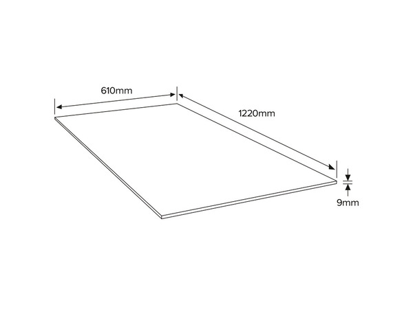 Panneau prédécoupé L. OSB3 1220 x l. 610 mm - Ép. 9 mm - Brico Dépôt