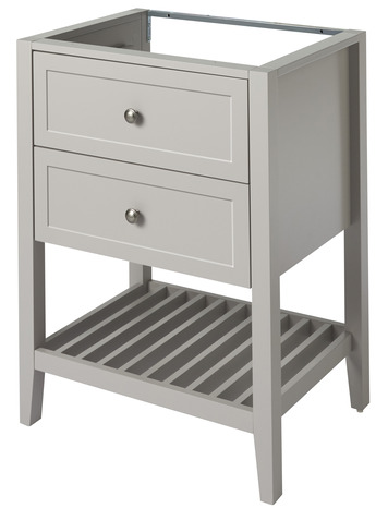 Meuble sous vasque à poser gris "Perma" L.60 x H.80,6 x P.45 cm - GoodHome - Brico Dépôt