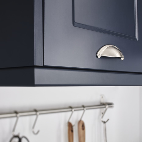 Lot de 2 poignées effet nickel argent brossé "Ancho" L. 10,3 cm - GoodHome - Brico Dépôt