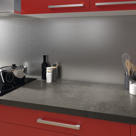 Crédence réversible cuivre / inox - l.200 x H.60 cm ep 3 mm - Cooke and Lewis - Brico Dépôt