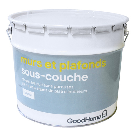 Peinture sous-couche murs et plafonds intérieure blanc 10 L - GoodHome - Brico Dépôt