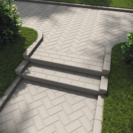 Pavé béton gris 20 x 10 cm x Ép. 5 cm - Brico Dépôt