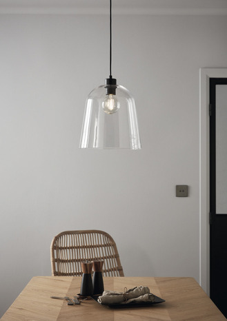 Suspension en verre "Calu" Ø18 cm - GoodHome - Brico Dépôt