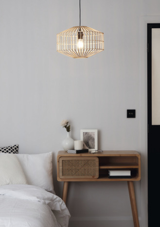 Suspension beige "Wutai" Ø38 cm - GoodHome - Brico Dépôt