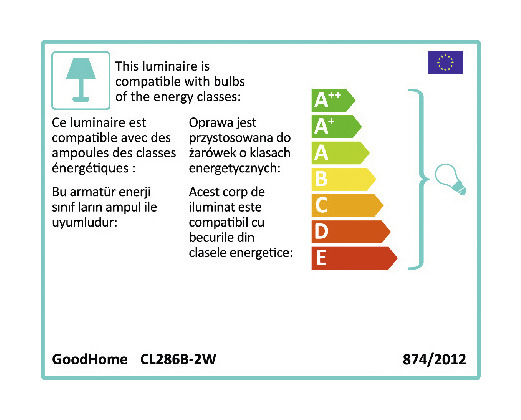 Applique murale argent 2 spots "Phaidros" H.30,5 cm x L.23 cm - GoodHome - Brico Dépôt
