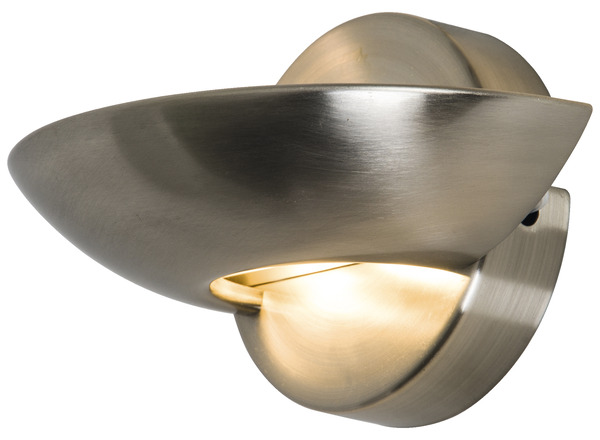 Applique murale argent LED intégrée "Wuzit" H.10 cm x L.16,5 cm - GoodHome - Brico Dépôt