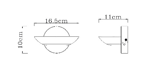 Applique murale argent LED intégrée "Wuzit" H.10 cm x L.16,5 cm - GoodHome - Brico Dépôt
