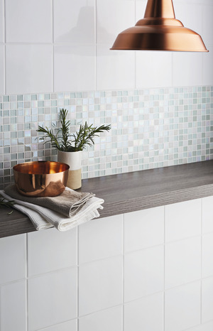 Carrelage mural "Leccia" blanc - l. 15 x L. 15 cm - Colours - Brico Dépôt