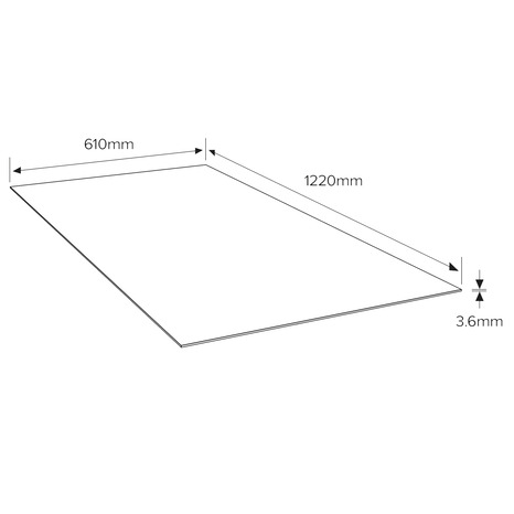 Prédécoupé contreplaque  L. 1220 x l. 610 mm - Ep. 3,6 mm - Brico Dépôt