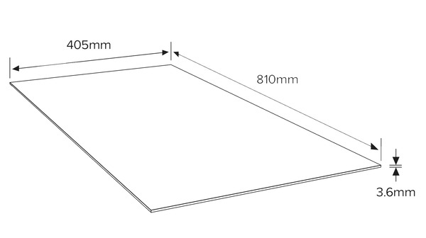 Prédécoupé contreplaque L. 404 x l.810 mm - Ep. 3,6 mm - Brico Dépôt