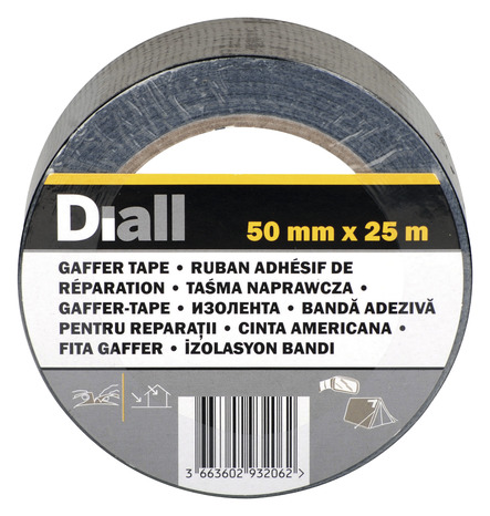 Toile de réparation - Noir - 50 mm x 25 m - Diall - Brico Dépôt