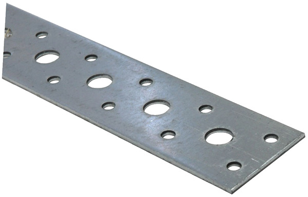 Plat perforé galvanisé - L. 1 x l. 4 cm - Brico Dépôt