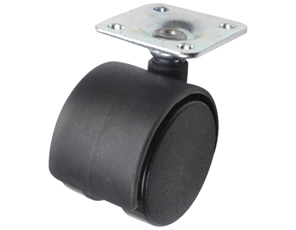 Roulette jumelée pivotante nylon noir - Ø 4 cm - 30 kg - Brico Dépôt