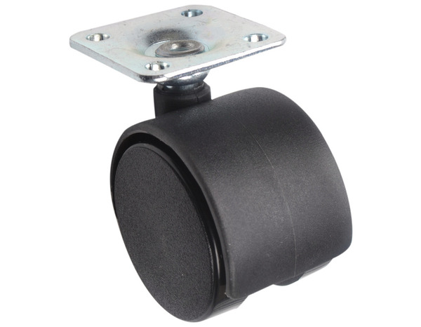 Roulette jumelée pivotante nylon noir - Ø 4 cm - 30 kg - Brico Dépôt