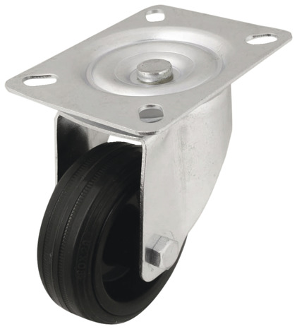 Roulette pivotante PVC noir - Ø 8 cm - 70 kg - Brico Dépôt