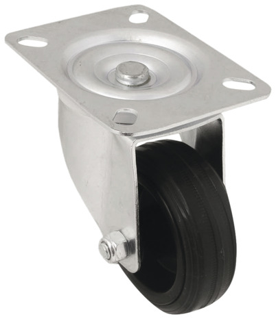 Roulette pivotante PVC noir - Ø 8 cm - 70 kg - Brico Dépôt