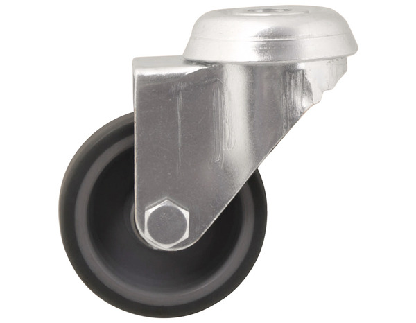 Roulette pivotante PU gris - H. 6,84 x Ø 5 cm - 30 kg - Brico Dépôt