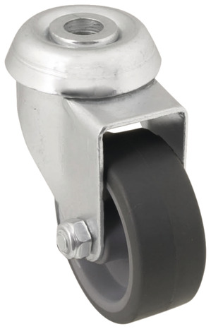 Roulette pivotante PU gris - H. 6,84 x Ø 5 cm - 30 kg - Brico Dépôt