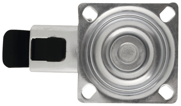 Roulette pivotante PU gris avec frein - H. 9,85 x Ø 7,5 cm - 55 kg - Brico Dépôt