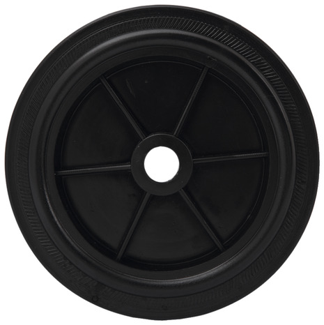 Roulette caoutchouc + PP noir - Ø 12,5 cm - 50 kg - Brico Dépôt