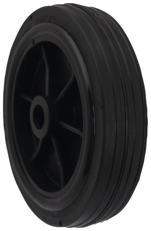 Roulette caoutchouc + PP noir - Ø 12,5 cm - 50 kg - Brico Dépôt
