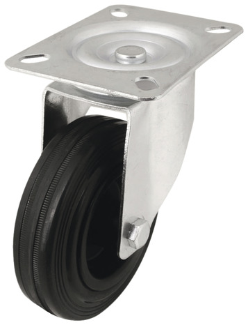 Roulette pivotante PVC gris - Ø 10 cm - 75 kg - Brico Dépôt