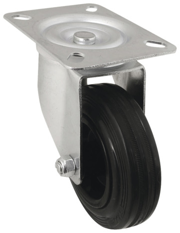 Roulette pivotante PVC gris - Ø 10 cm - 75 kg - Brico Dépôt