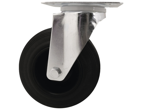 Roulette pivotante PVC noir - Ø 12,5 cm - 100 kg - Brico Dépôt