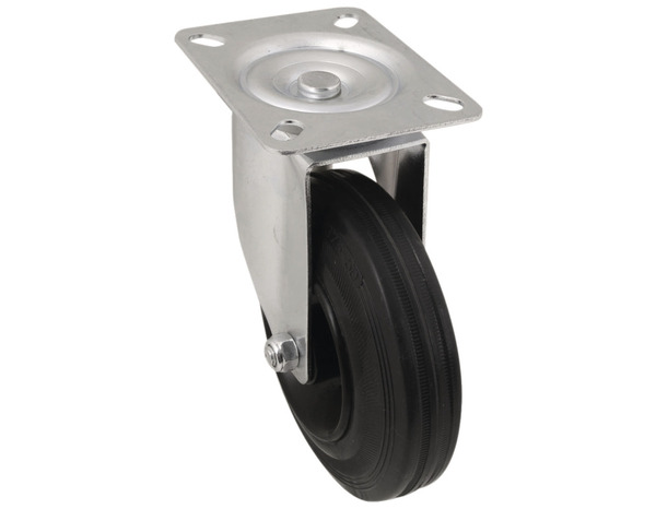 Roulette pivotante PVC noir - Ø 12,5 cm - 100 kg - Brico Dépôt