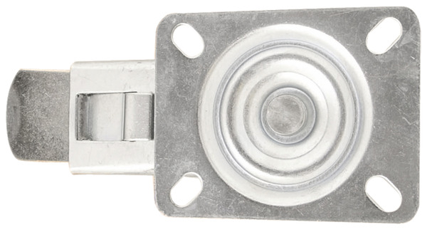 Roulette pivotante caoutchouc bleu avec frein - Ø 10 cm - 100 kg - Brico Dépôt