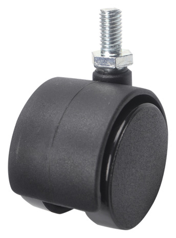 Roulette jumelée pivotante PP noir - Ø 4 cm - 30 kg - Brico Dépôt
