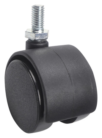 Roulette jumelée pivotante PP noir - Ø 4 cm - 30 kg - Brico Dépôt