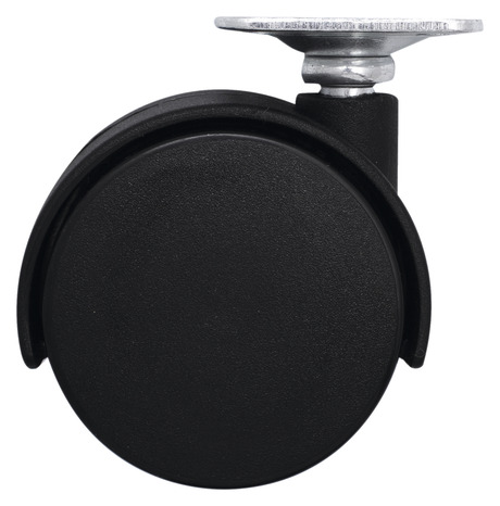 Roulette jumelée pivotante PP noir - H. 6,75 x Ø 5 cm - 30 kg - Brico Dépôt