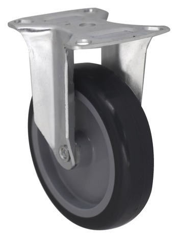 Roulette fixe PU gris - Ø 10 cm - 70 kg
 - Brico Dépôt