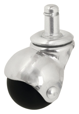 Roulette à bille pivotante PP noir - H. 5,7 x Ø 4 cm - 30 kg - Brico Dépôt