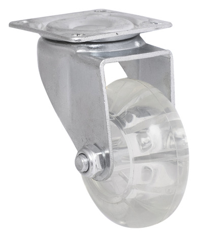 Roulette pivotante PU transparent - Ø 5 cm - 20 kg - Brico Dépôt
