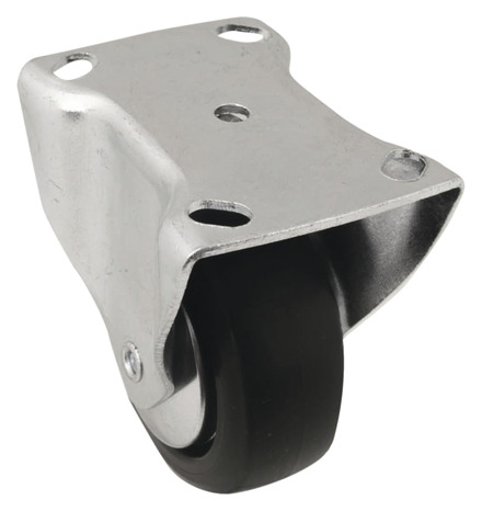 Roulette fixe PVC noir - Ø 6,5 cm - 40 kg - Brico Dépôt