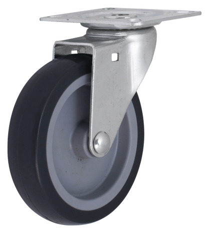 Roulette pivotante PU gris - Ø 10 cm - 70 kg - Brico Dépôt