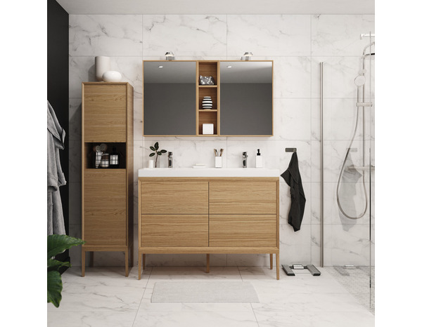 Base 5 pieds pour meuble de salle de bains "Avela" L.120 cm - GoodHome - Brico Dépôt