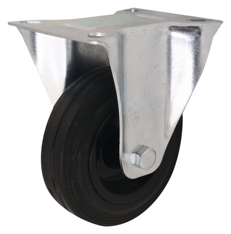 Roulette fixe PVC noir - Ø 10 cm - 75 kg - Brico Dépôt