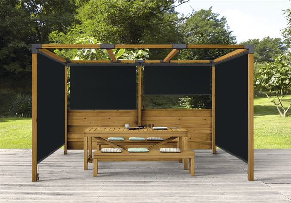 Store occultant vertical gris L. 1,6 m x H. 2,4 m - Marque BLOOMA - Brico Dépôt