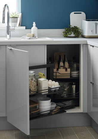 Rangement coulissant gauche 4 paniers pour meuble bas d'angle 100cm - Cooke and Lewis - Brico Dépôt