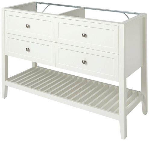 Meuble sous vasque double à poser blanc "Perma" L.120 x H.80,6 x P.45 cm - GoodHome - Brico Dépôt